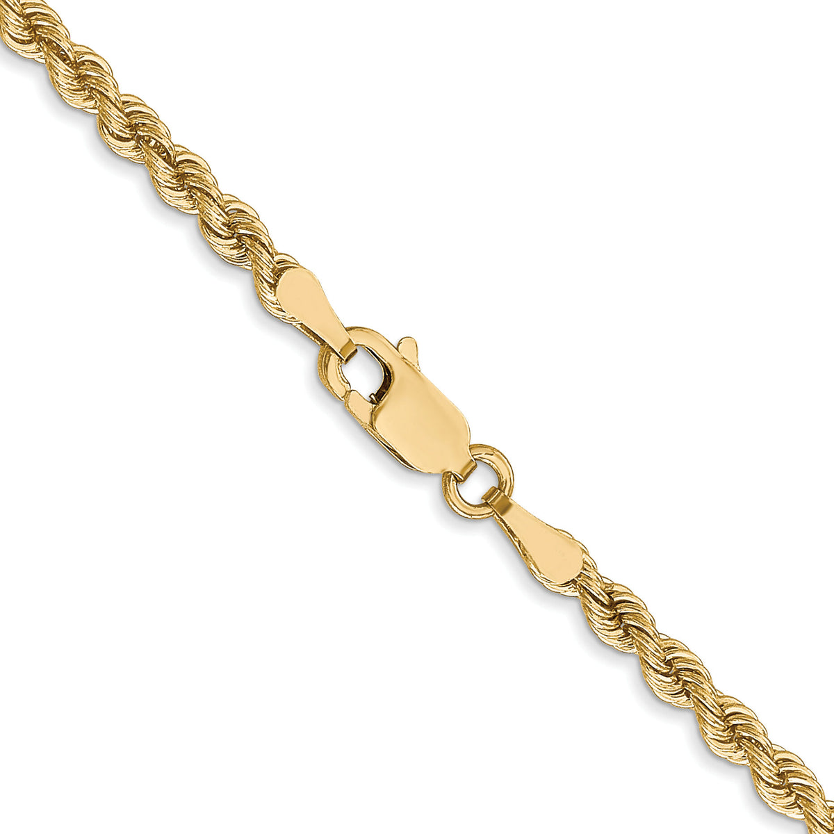 10k 2.75mm Regular Rope Chain-10K021S-30