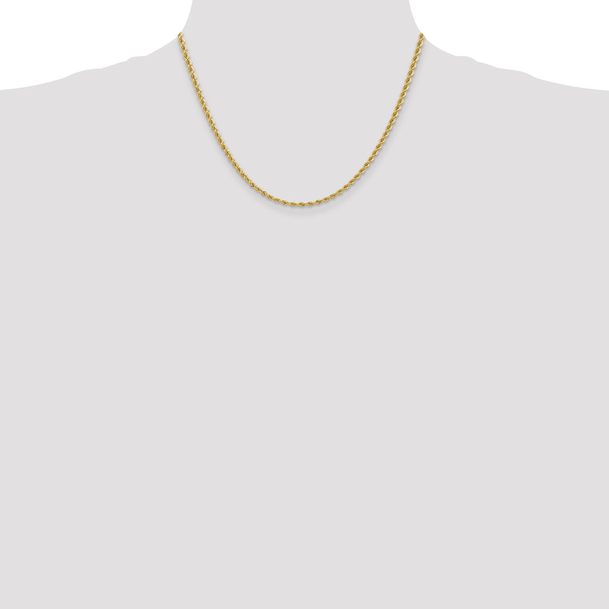10k 2.75mm Regular Rope Chain-10K021S-18