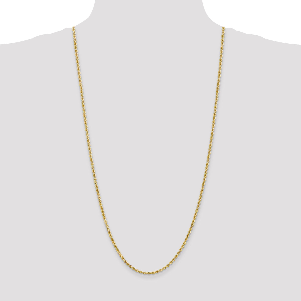 10k 2.75mm Regular Rope Chain-10K021S-30