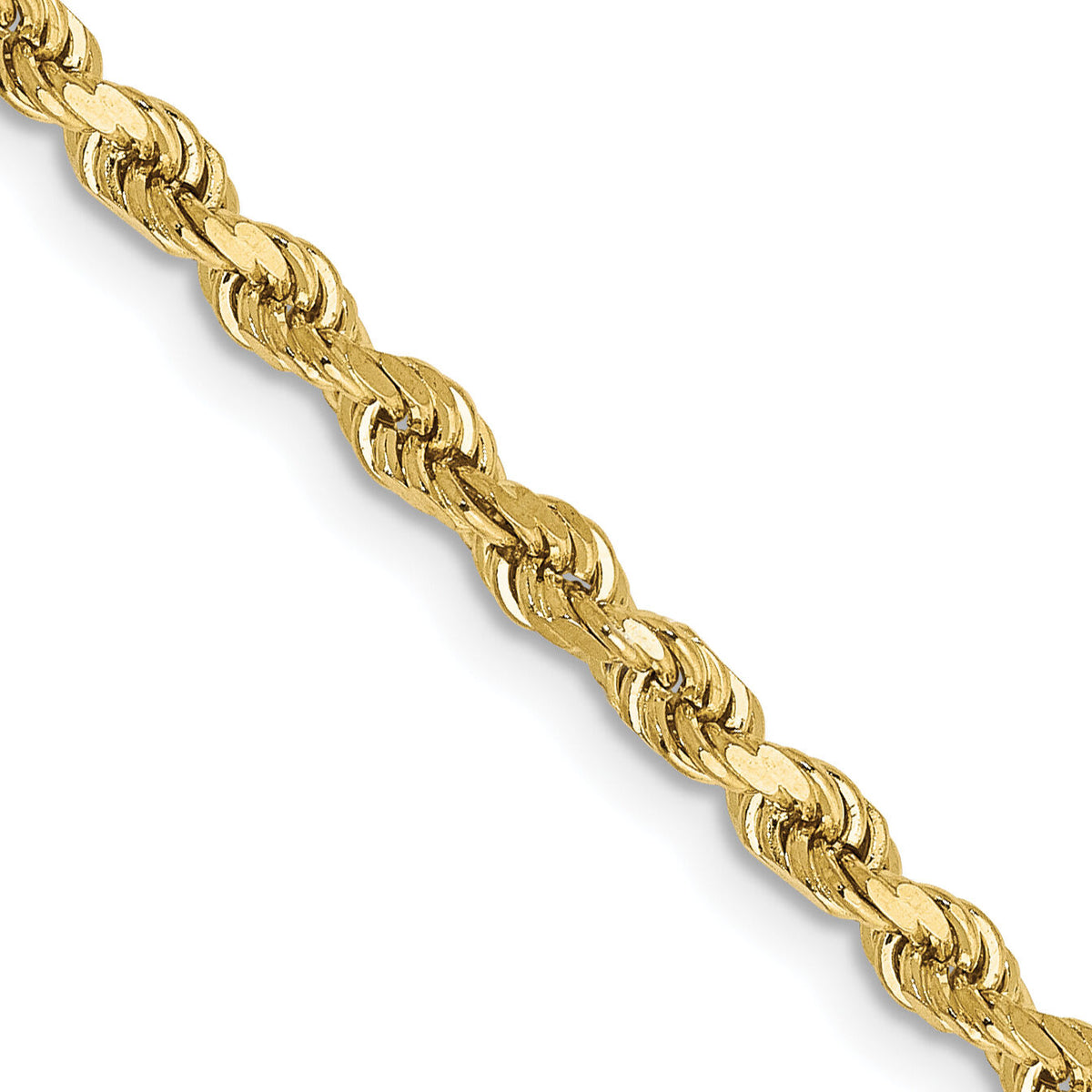 10k 2.75mm Diamond-cut Rope Chain-10K021-26