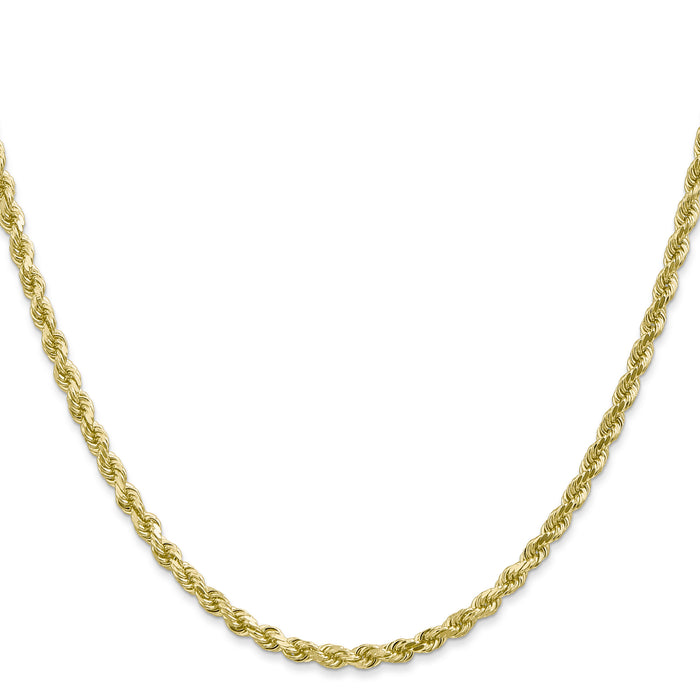10k 3mm Diamond-cut Rope Chain-10K023-18