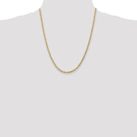 10k 3mm Diamond-cut Rope Chain-10K023-22
