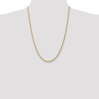 10k 3mm Diamond-cut Rope Chain-10K023-24