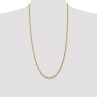 10k 3mm Diamond-cut Rope Chain-10K023-28