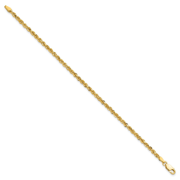 10k 3mm Diamond-cut Rope Chain-10K023-7