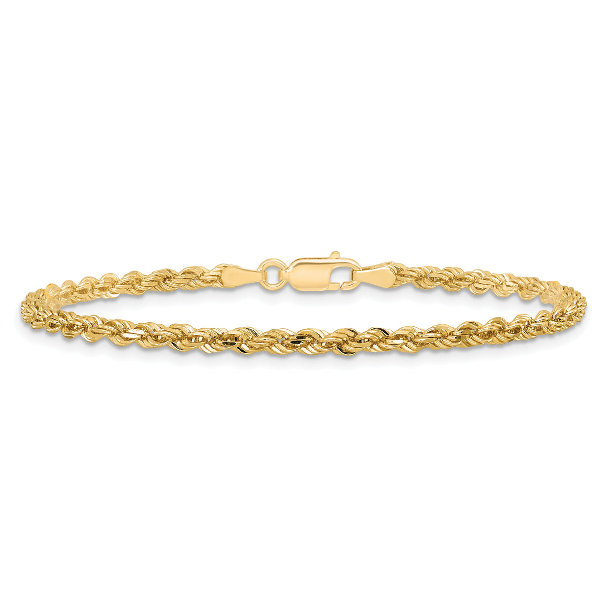 10k 3mm Diamond-cut Rope Chain-10K023-8
