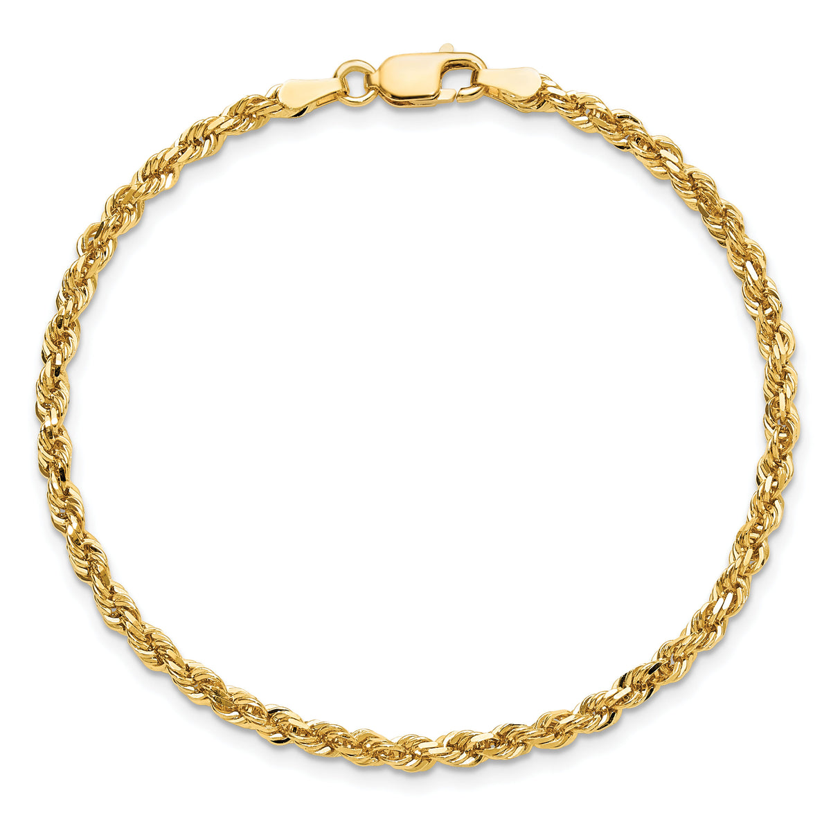 10k 3mm Diamond-cut Rope Chain-10K023-8
