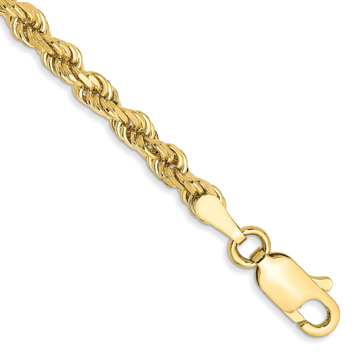 10k 3mm Diamond-cut Rope Chain-10K023-8
