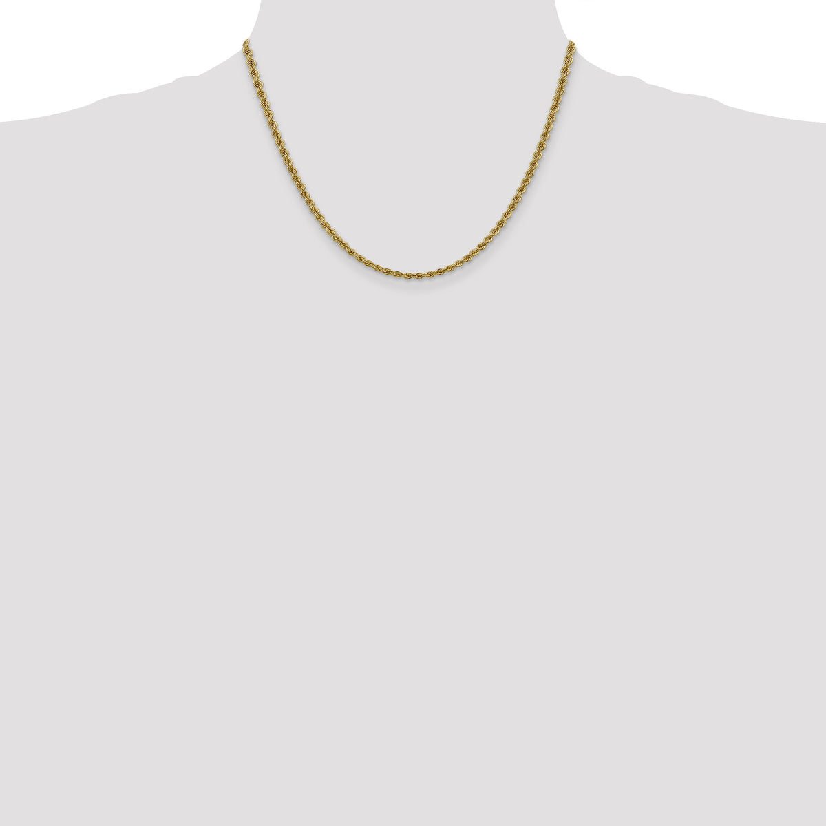 10k 3mm Regular Rope Chain-10K023S-18