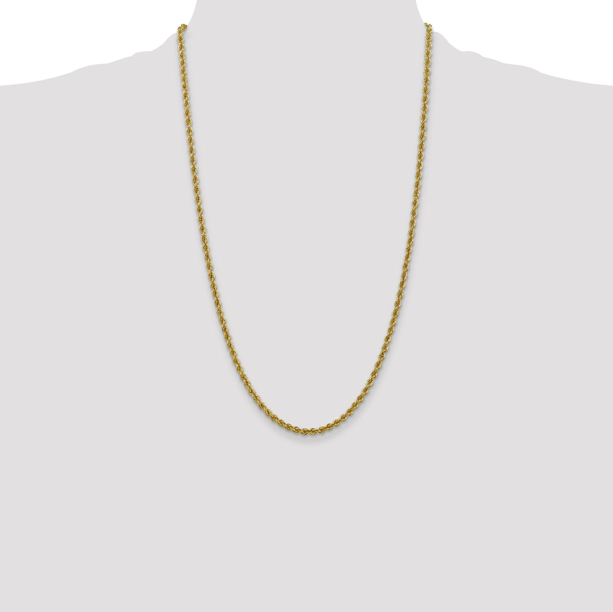 10k 3mm Regular Rope Chain-10K023S-26