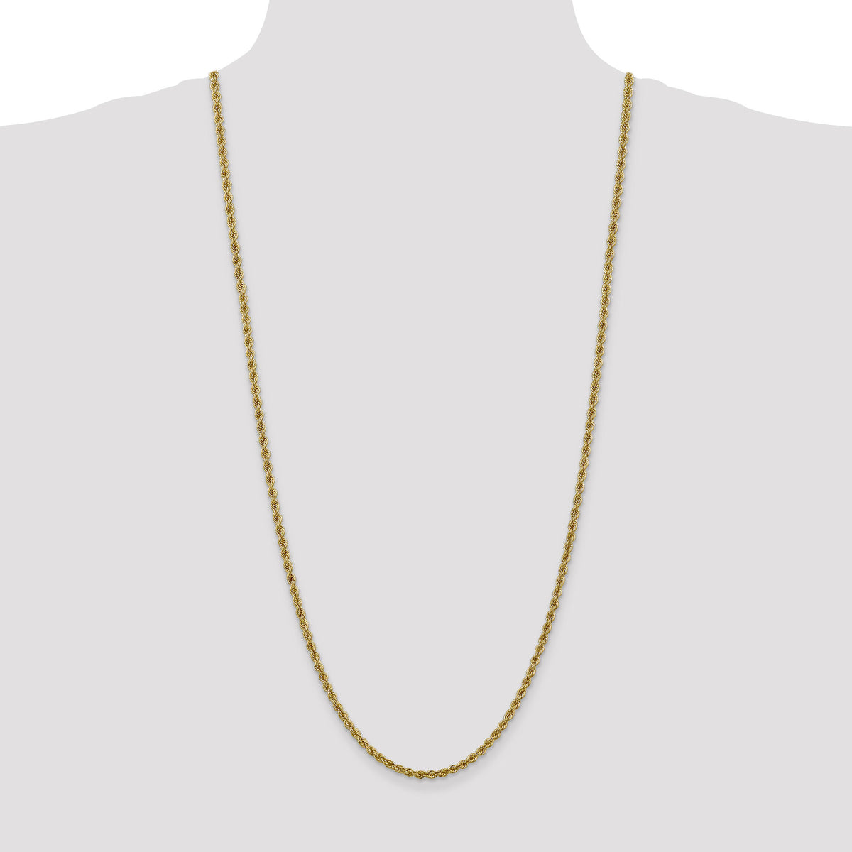 10k 3mm Regular Rope Chain-10K023S-30