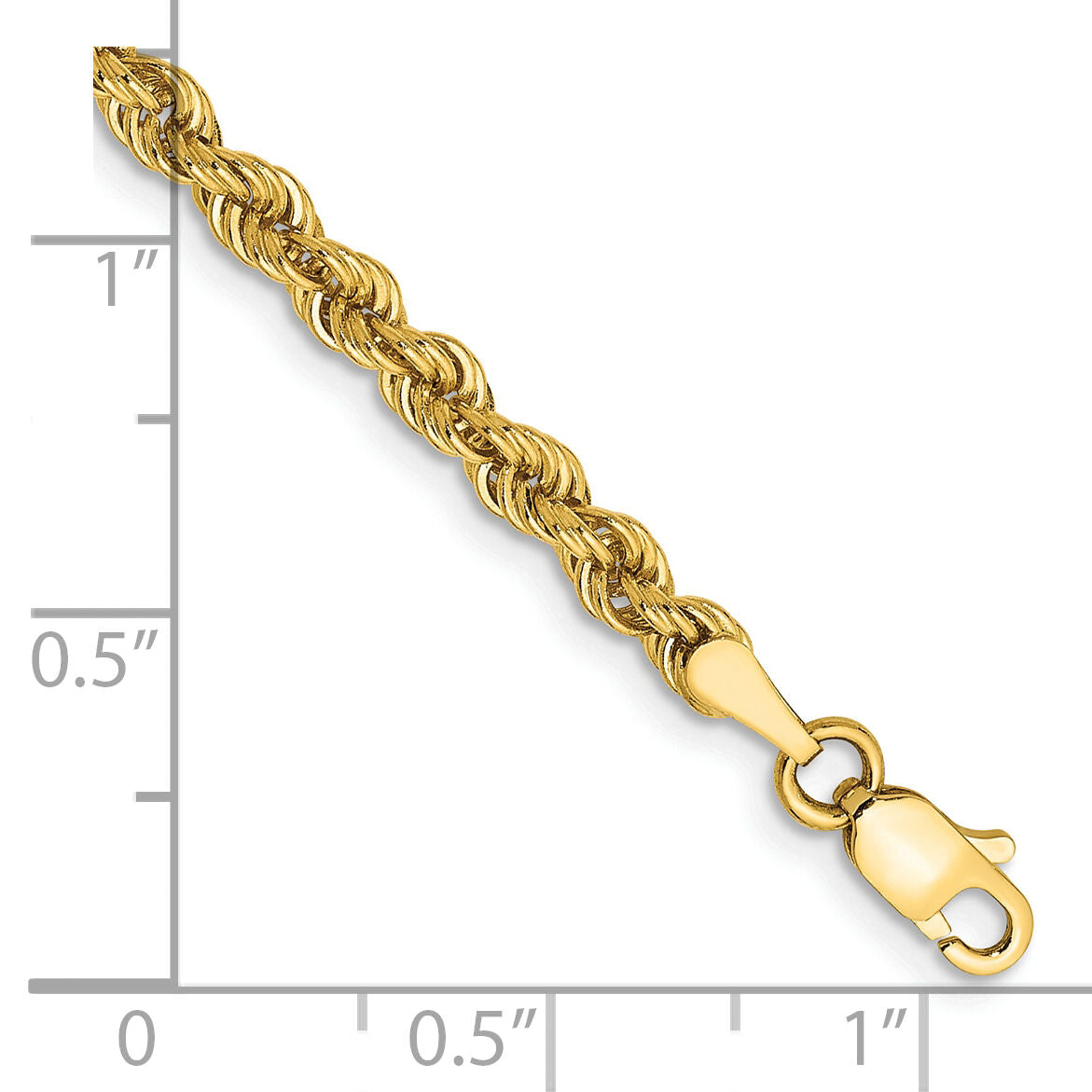 10k 3mm Regular Rope Chain-10K023S-7