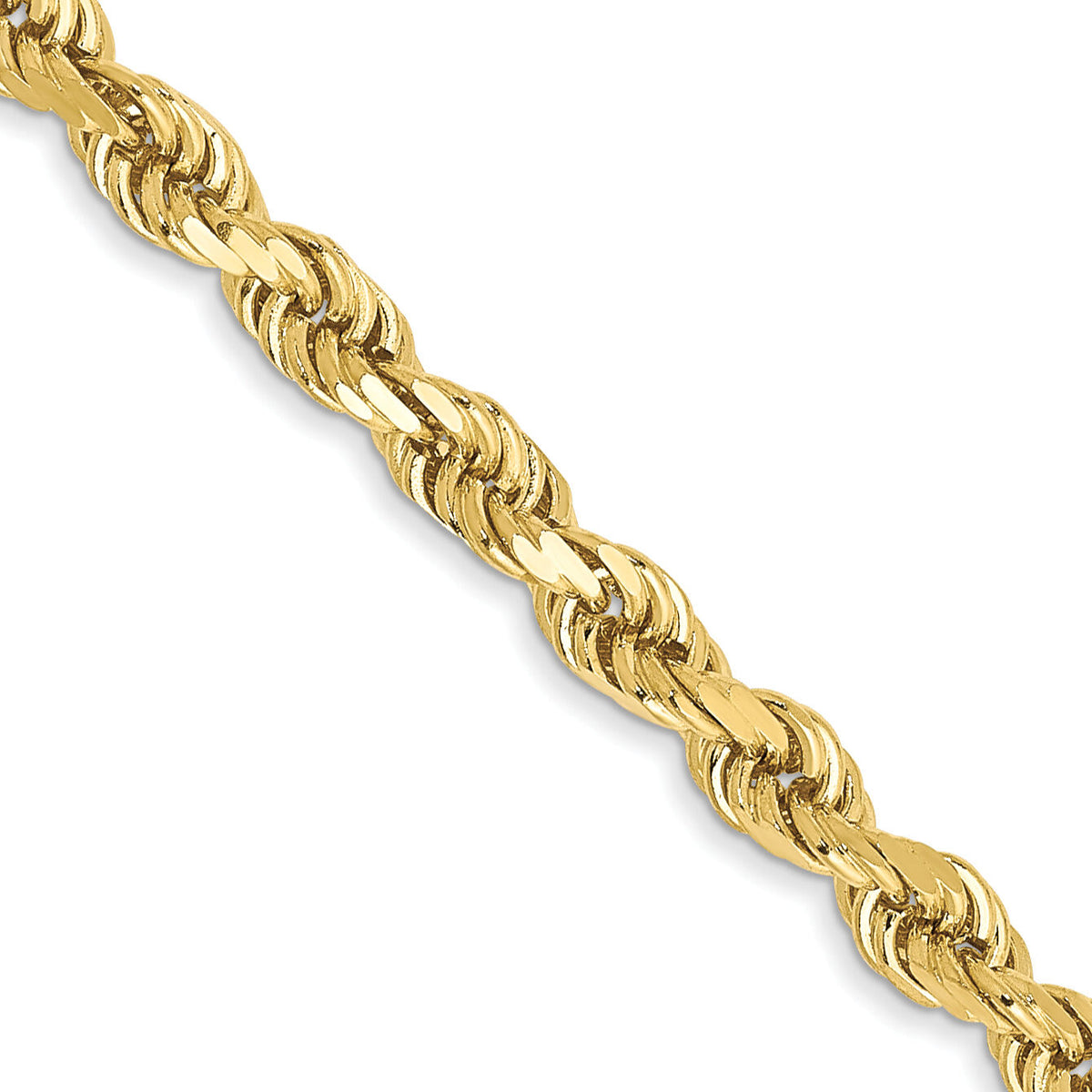 10k 3mm Diamond-cut Rope Chain-10K023-30
