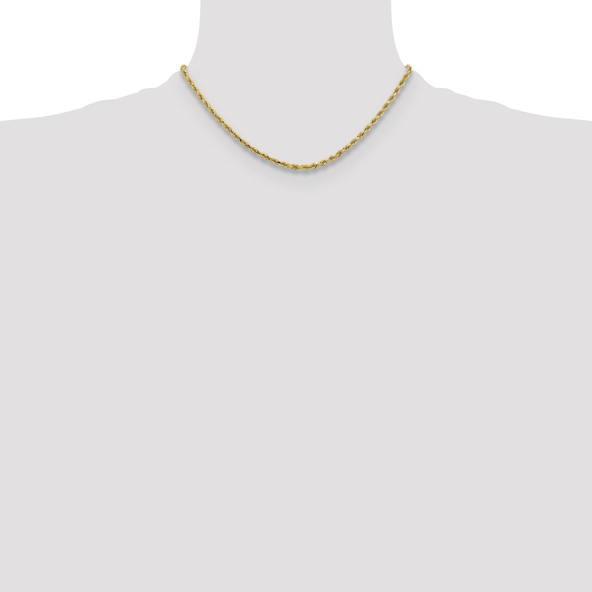 10k 3.25mm Diamond-cut Rope Chain-10K024-16
