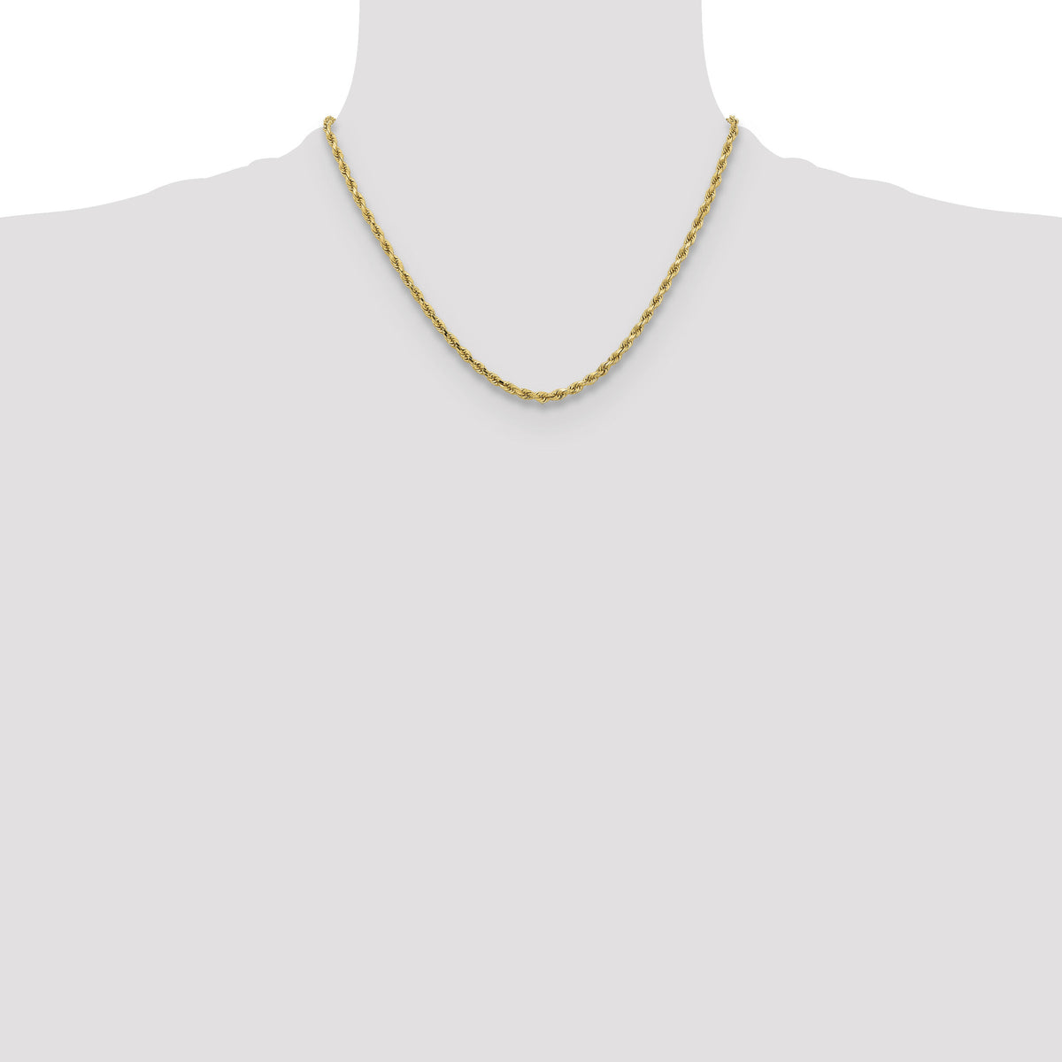 10k 3.25mm Diamond-cut Rope Chain-10K024-18
