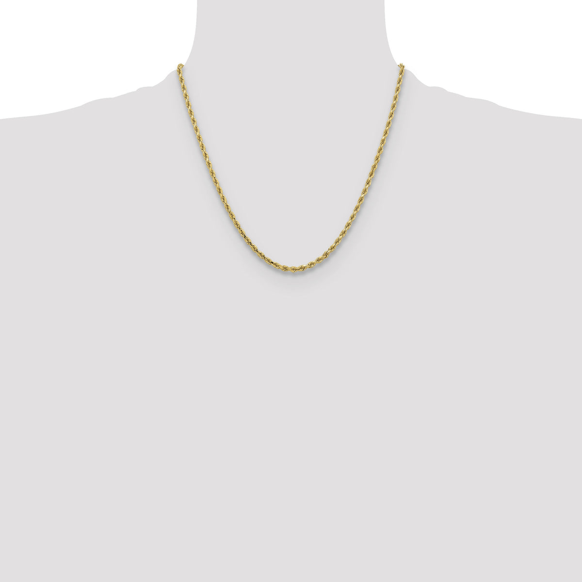 10k 3.25mm Diamond-cut Rope Chain-10K024-20