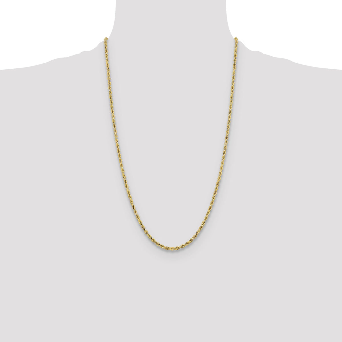 10k 3.25mm Diamond-cut Rope Chain-10K024-26