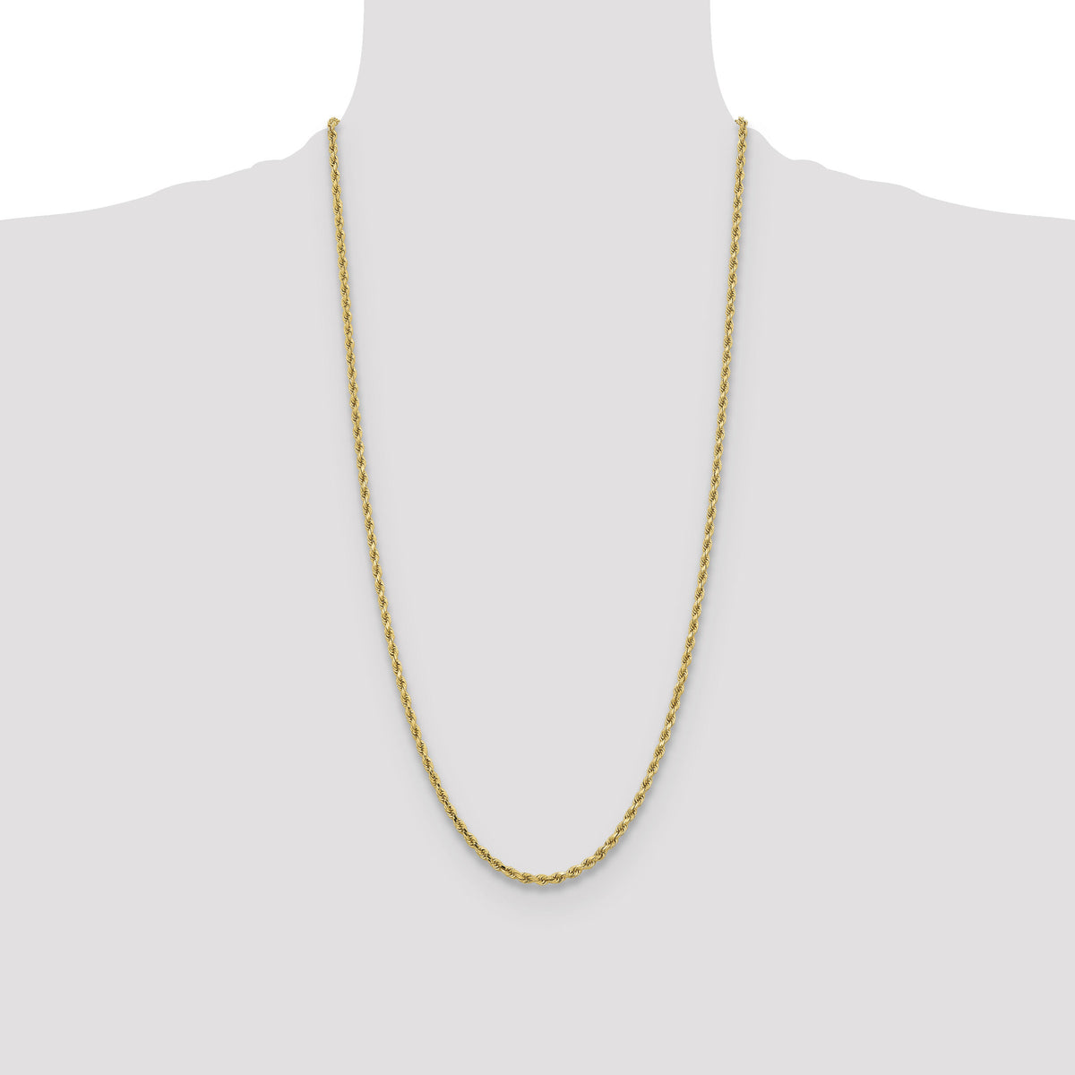 10k 3.25mm Diamond-cut Rope Chain-10K024-28