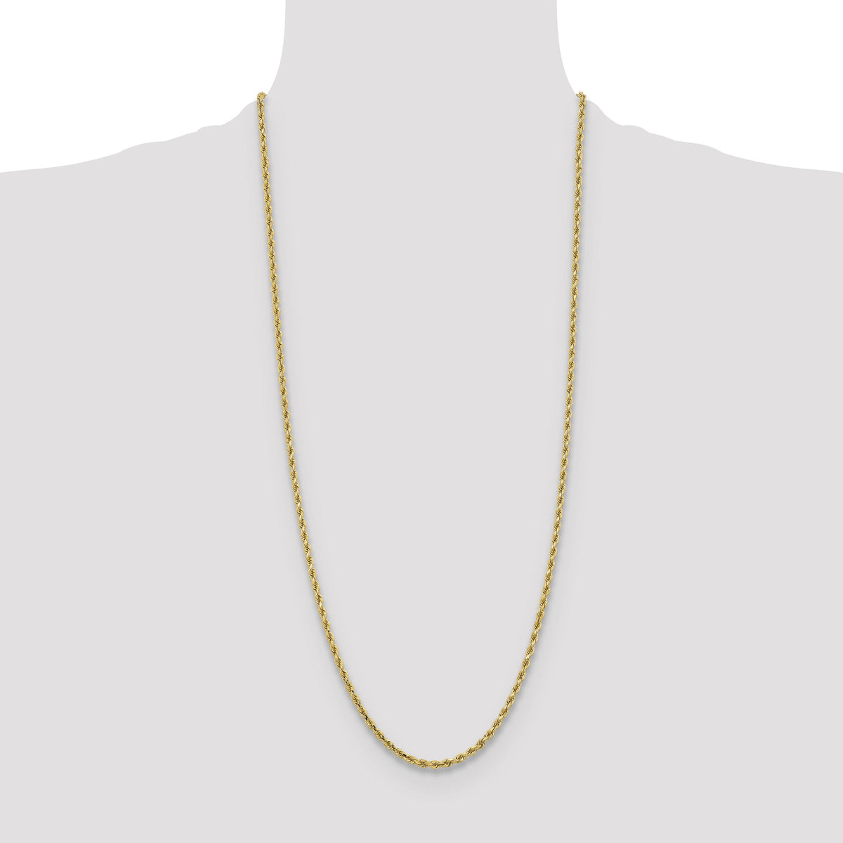 10k 3.25mm Diamond-cut Rope Chain-10K024-30