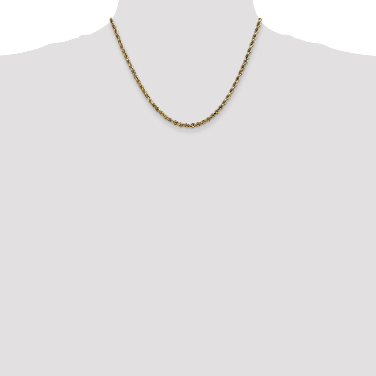 10k 3.5mm Diamond-cut Rope Chain-10K025-18