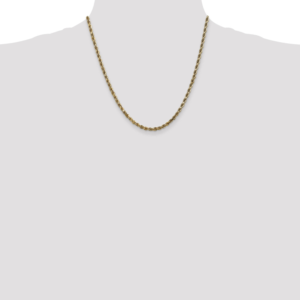 10k 3.5mm Diamond-cut Rope Chain-10K025-20