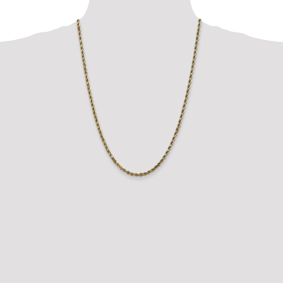 10k 3.5mm Diamond-cut Rope Chain-10K025-24