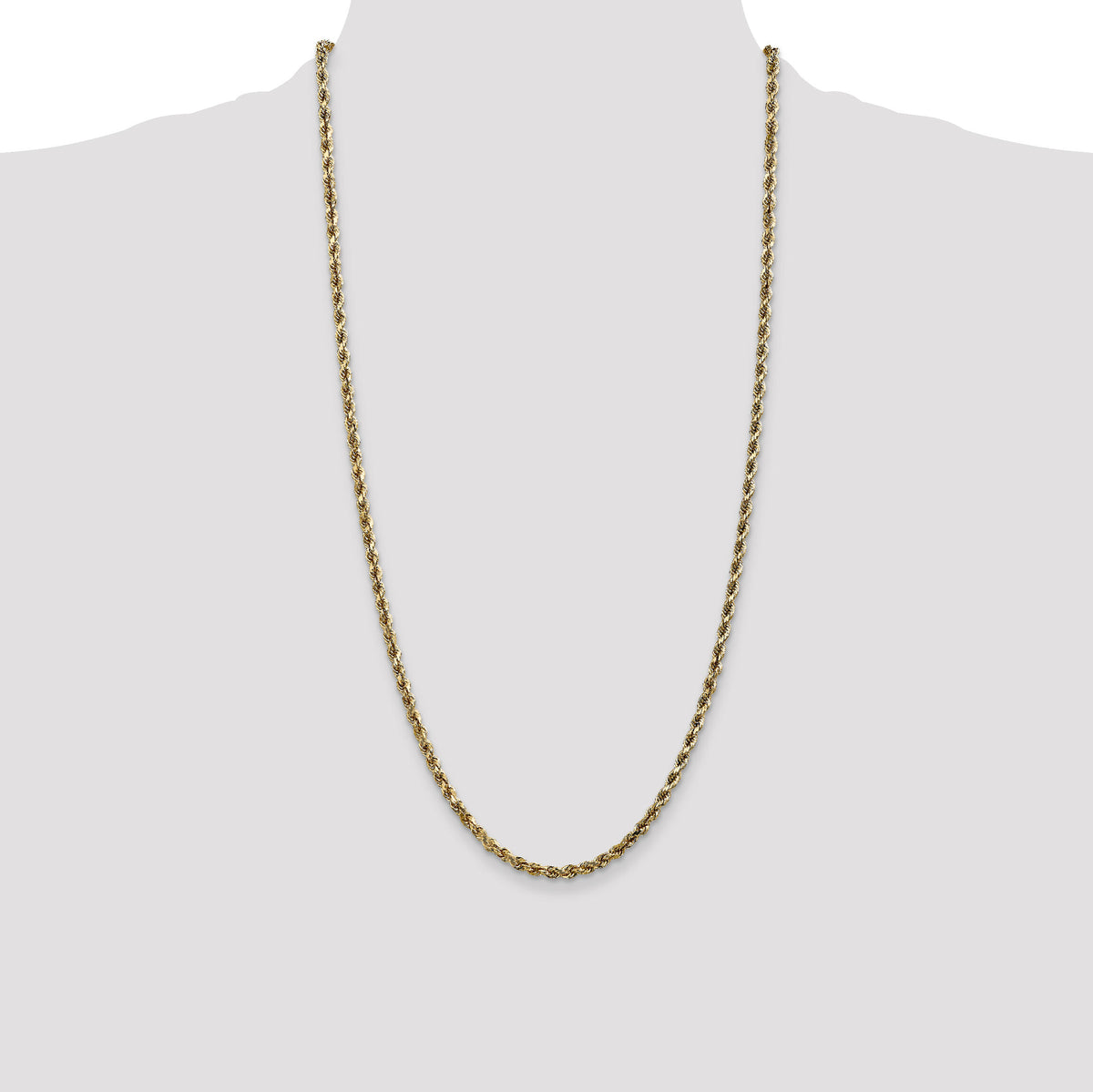 10k 3.5mm Diamond-cut Rope Chain-10K025-28