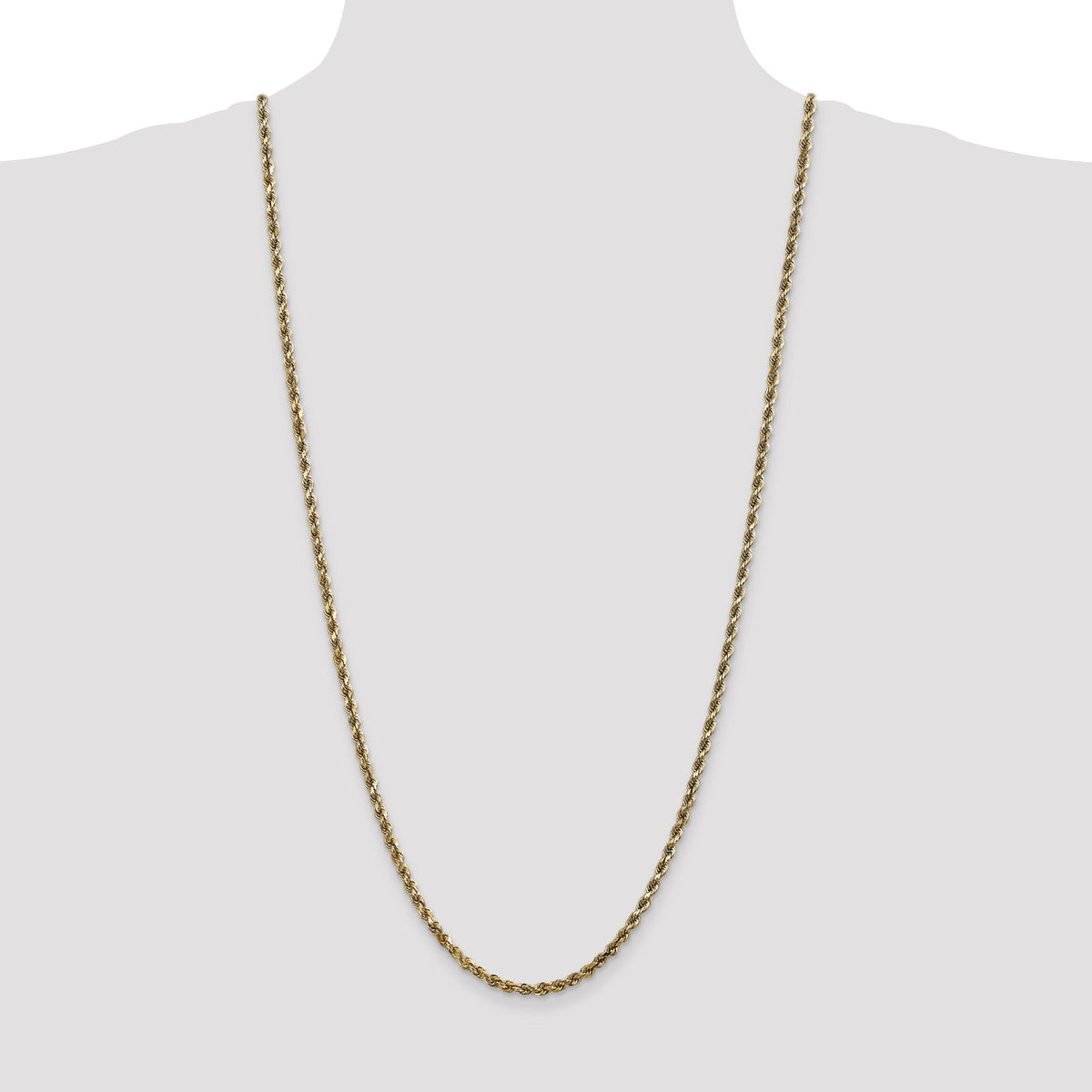 10k 3.5mm Diamond-cut Rope Chain-10K025-30