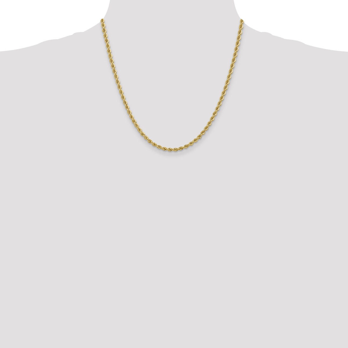 10k 3.65mm Regular Rope Chain-10K025S-20