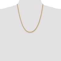 10k 3.65mm Regular Rope Chain-10K025S-22