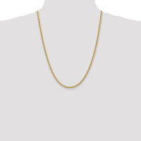 10k 3.65mm Regular Rope Chain-10K025S-24
