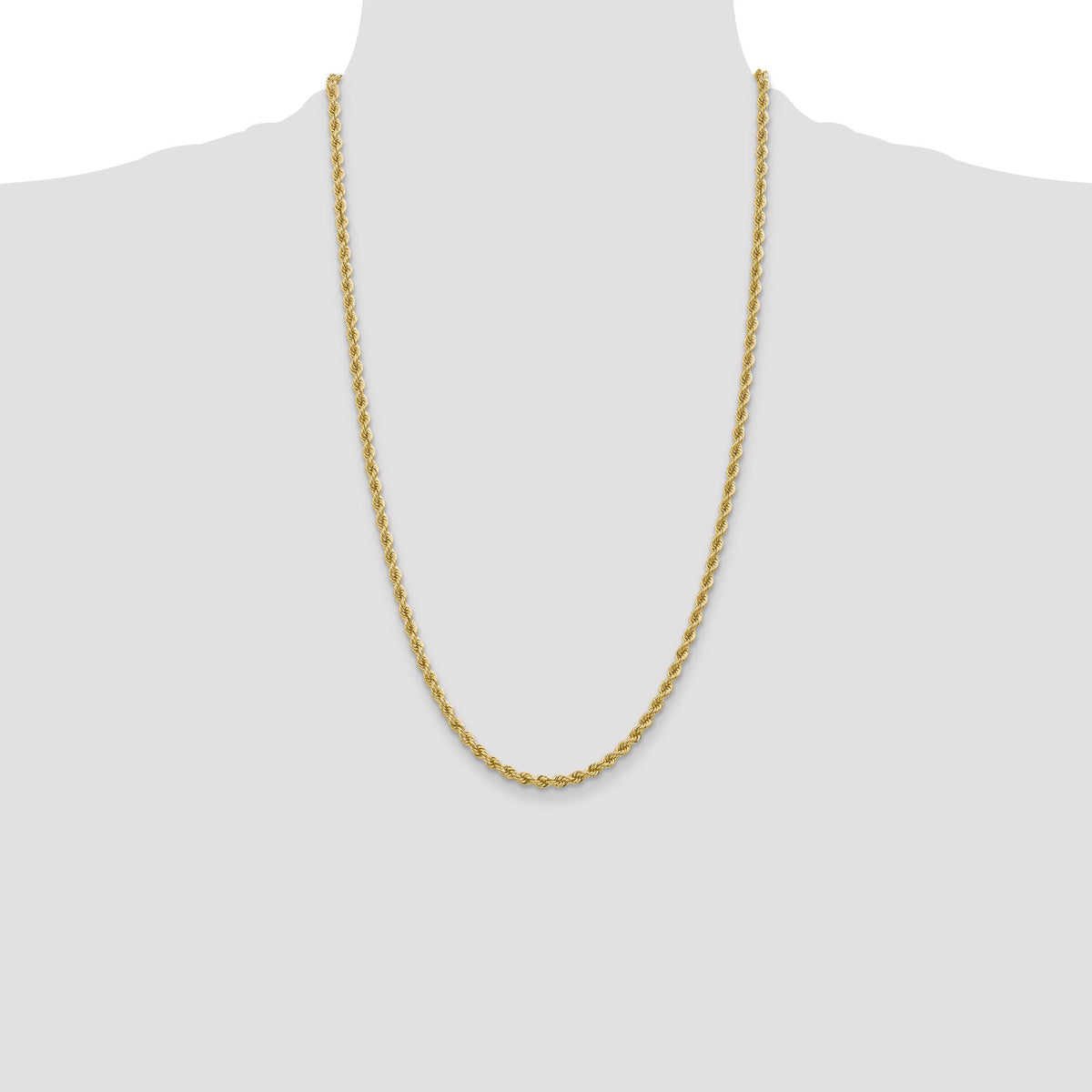 10k 3.65mm Regular Rope Chain-10K025S-26