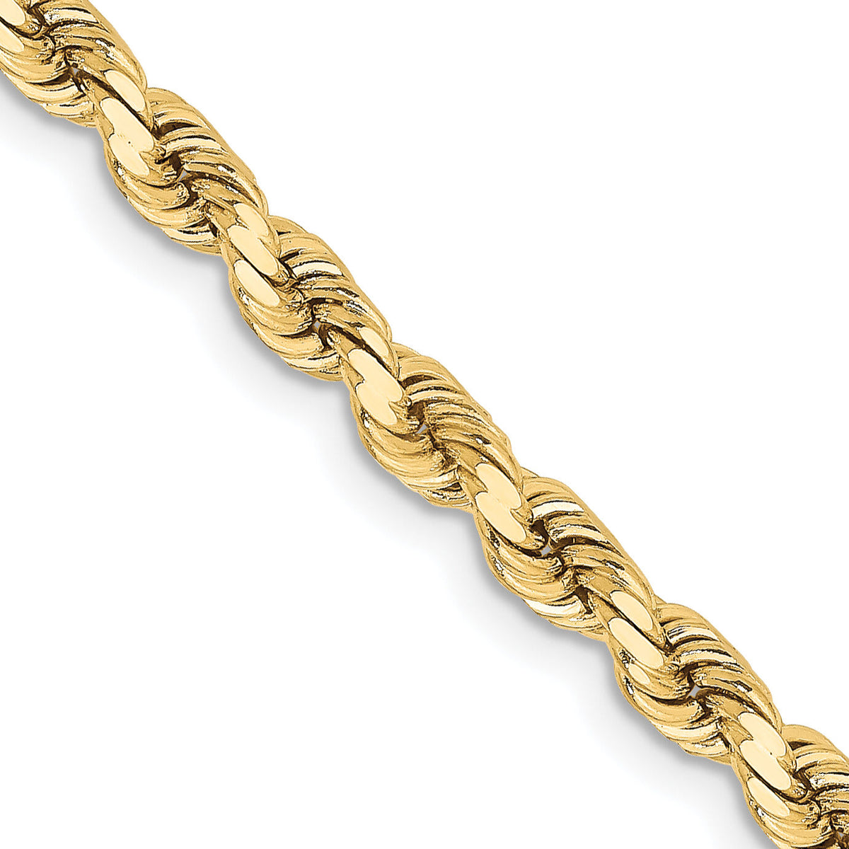 10k 3.75mm Diamond-cut Rope Chain-10K027-30