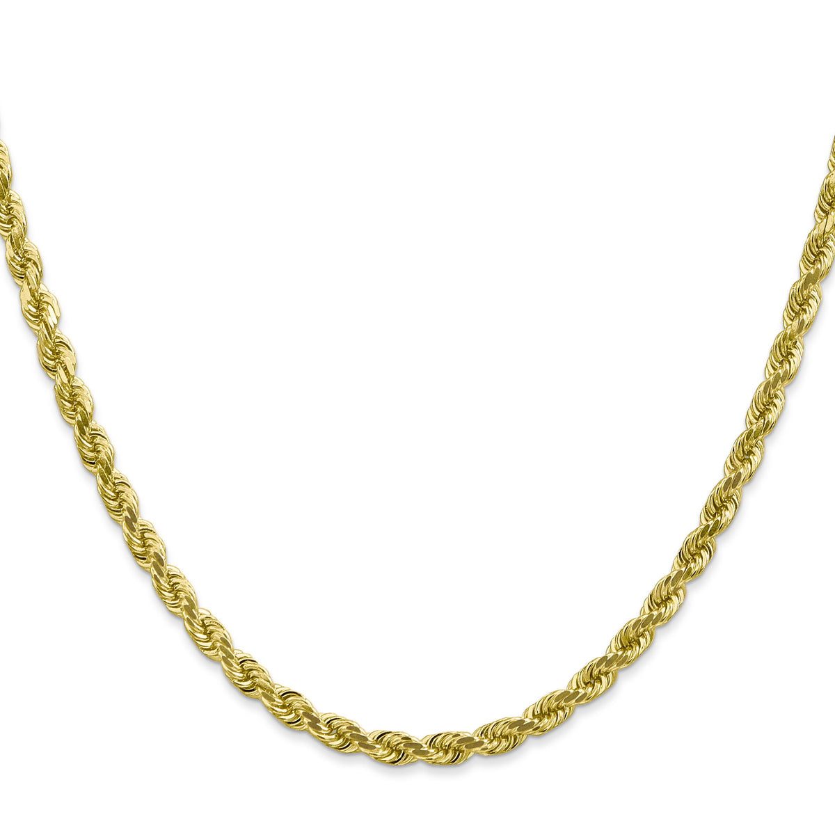 10k 4mm Diamond-cut Rope Chain-10K030-18