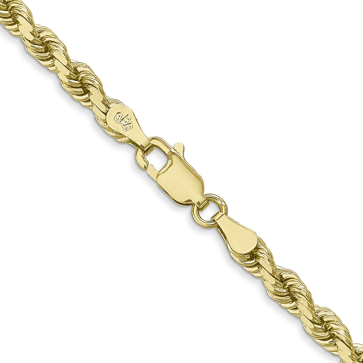 10k 4mm Diamond-cut Rope Chain-10K030-20
