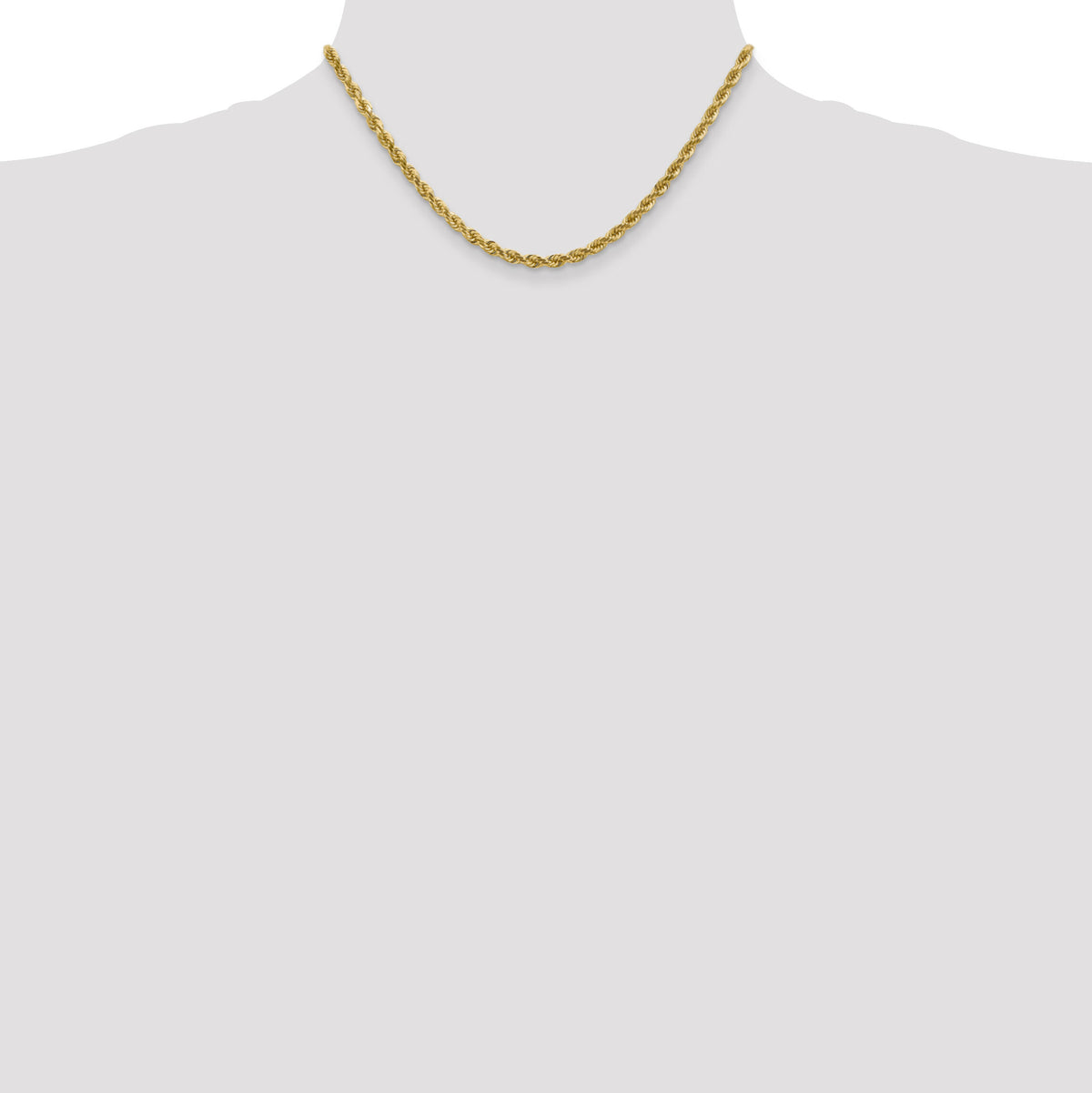 10k 4mm Diamond-cut Rope Chain-10K030-16