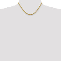 10k 4mm Diamond-cut Rope Chain-10K030-16