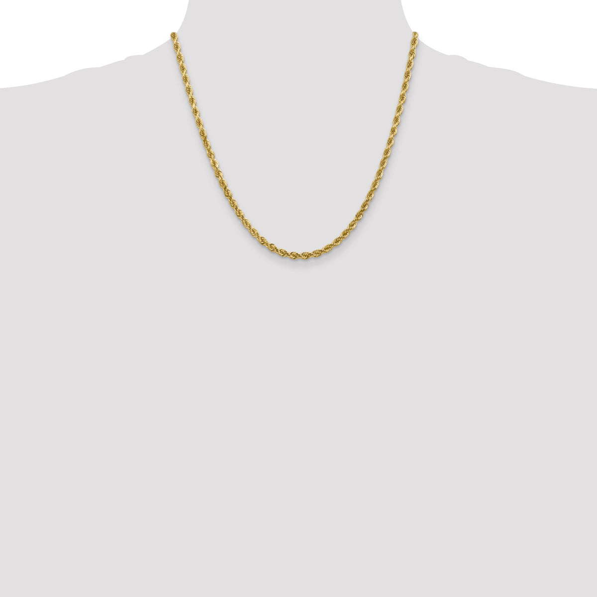 10k 4mm Diamond-cut Rope Chain-10K030-20