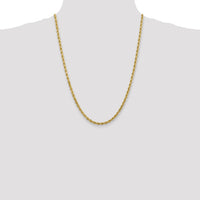 10k 4mm Diamond-cut Rope Chain-10K030-24