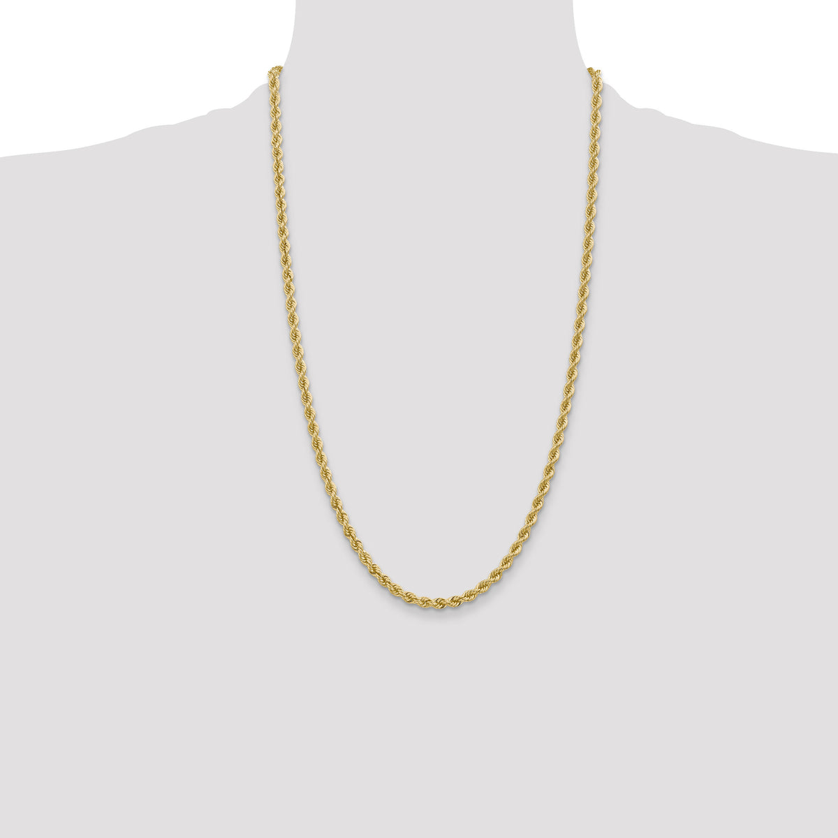 10k 4mm Regular Rope Chain-10K030S-26