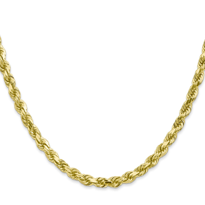10k 4.5mm Diamond-Cut Rope Chain-10K035-22