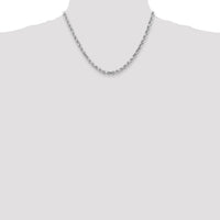 10k White Gold 4.5mm Diamond-Cut Rope Chain-10K035W-18