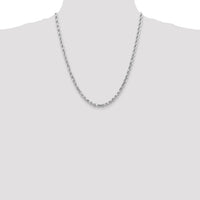 10k White Gold 4.5mm Diamond-Cut Rope Chain-10K035W-22