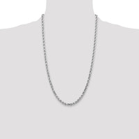 10k White Gold 4.5mm Diamond-Cut Rope Chain-10K035W-26