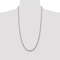 10k White Gold 4.5mm Diamond-Cut Rope Chain-10K035W-28