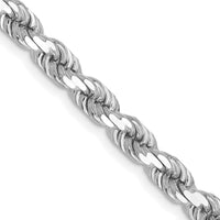 10k White Gold 4.5mm Diamond-Cut Rope Chain-10K035W-18