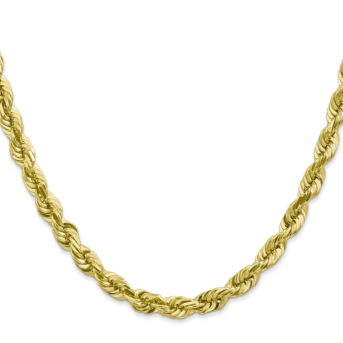 10k 5.5mm Diamond-cut Rope Chain-10K040-22
