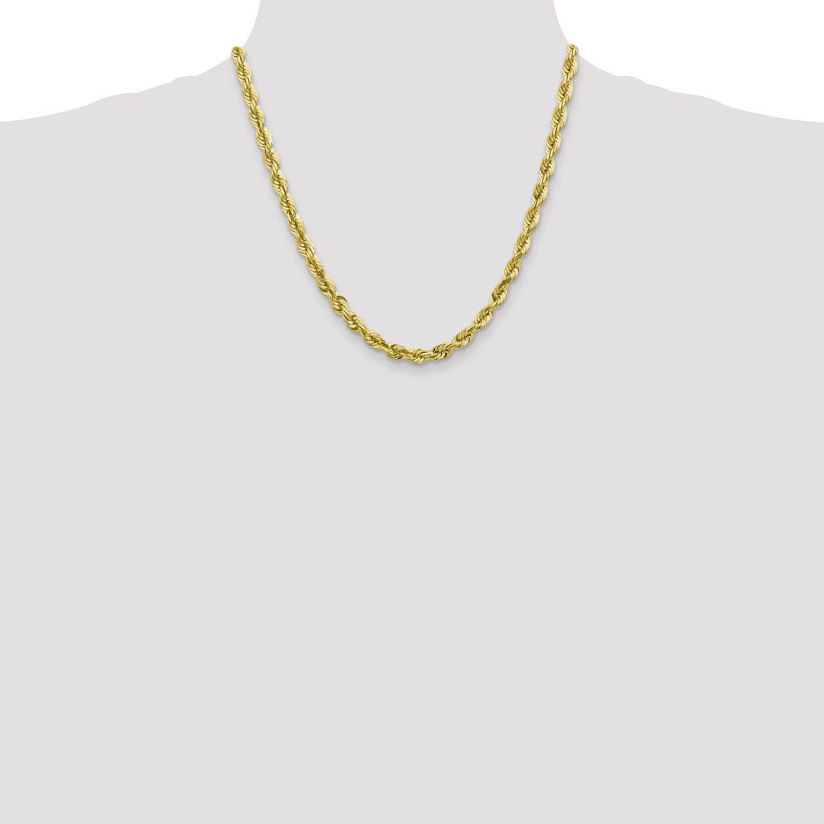 10k 5.5mm Diamond-cut Rope Chain-10K040-20