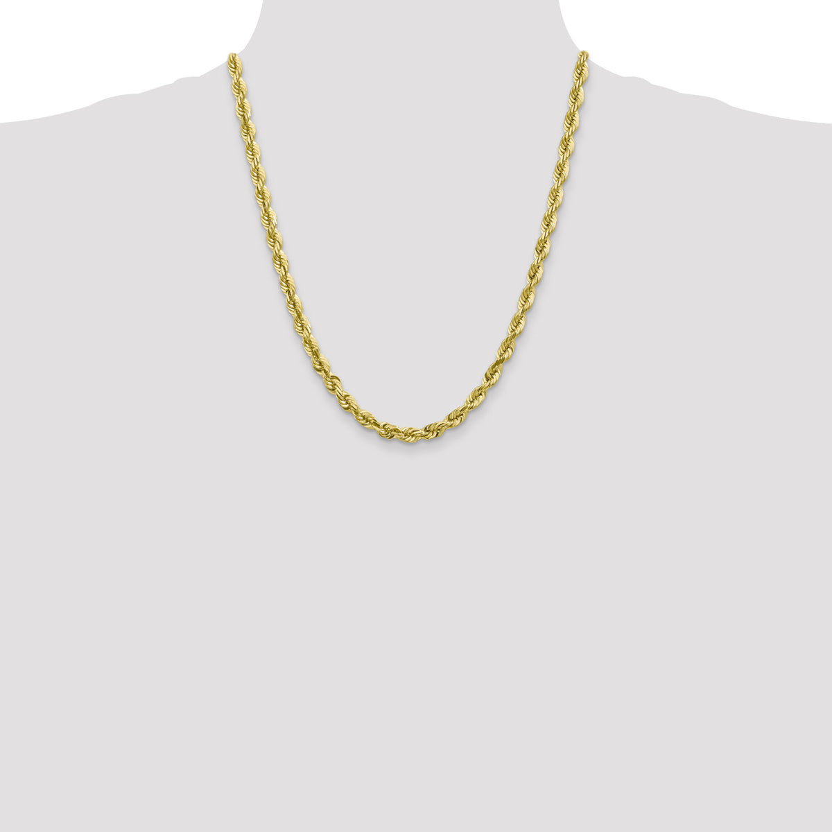 10k 5.5mm Diamond-cut Rope Chain-10K040-22