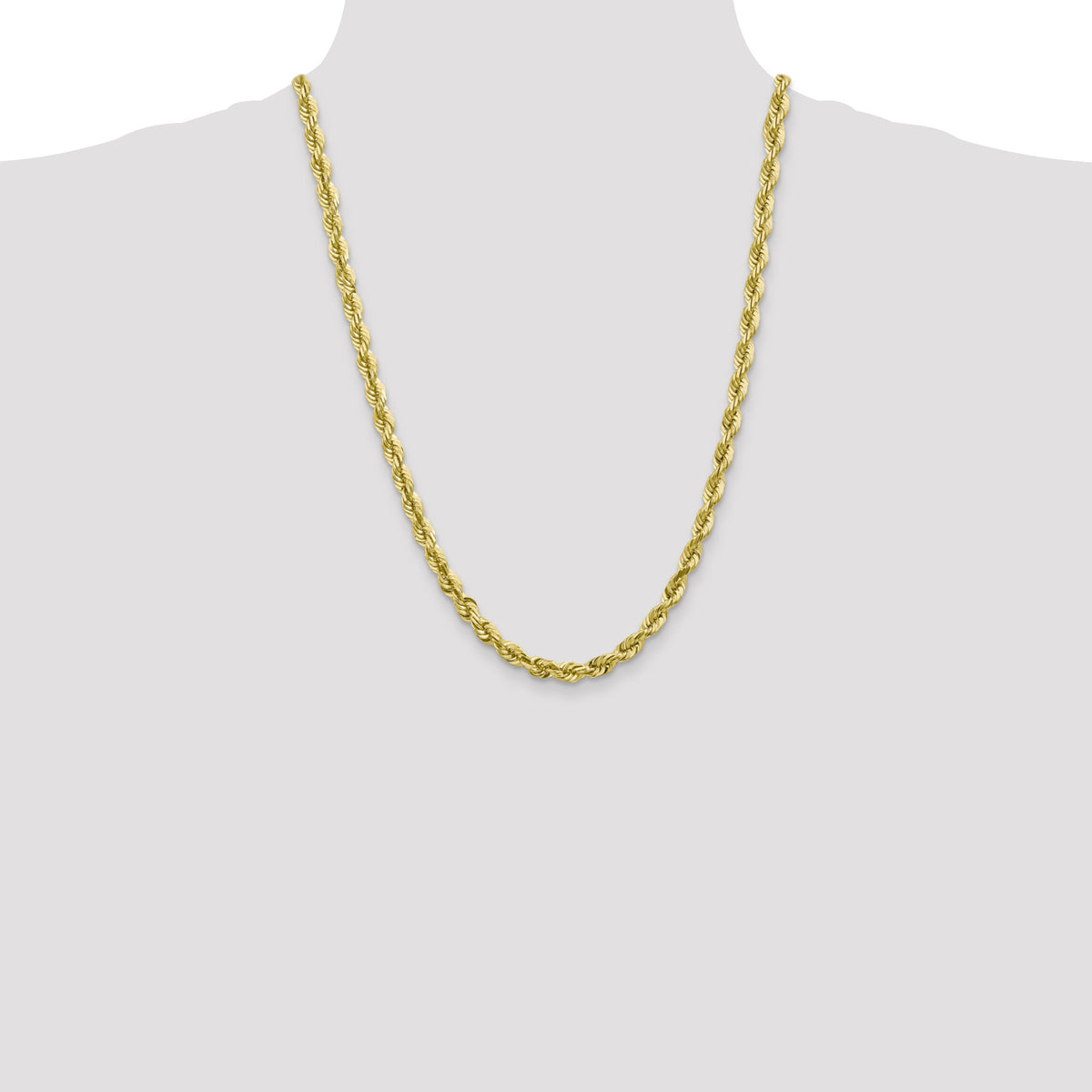 10k 5.5mm Diamond-cut Rope Chain-10K040-24